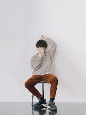 「アイテム（ピアス（両耳用））」を使った、げんじさん（メンズ・175cm・20代）の冬コーディネート