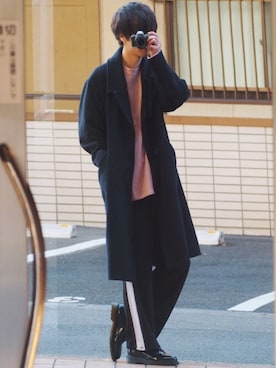 「HARE（ハレ）のアイテム（スウェット）」を使った、げんじさん（メンズ・175cm）の春コーディネート