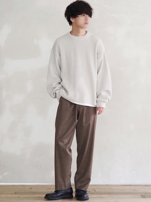 ���񂶂����T�V���c/�J�b�g�\�[�uEXTRA FINE COTTON SIDE SLIT BASIC L/S�iWYM LIDNM�b�E�B�� �o�C ���h���j�v���g�����R�[�f�B�l�[�g