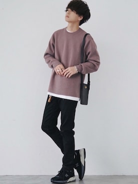 「WYM LIDNM（ウィム バイ リドム）のMILANO RIB HEAVY WEIGHT PO KNIT（ニット/セーター）」を使った、げんじさん（メンズ・175cm）の秋コーディネート