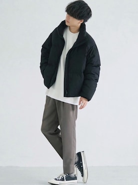 「アイテム（ピアス（片耳用））」を使った、げんじさん（メンズ・175cm）の冬コーディネート