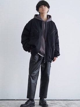 「ESSAY（エッセイ）のアイテム（ジャケット/アウター）」を使った、げんじさん（メンズ・175cm）の冬コーディネート