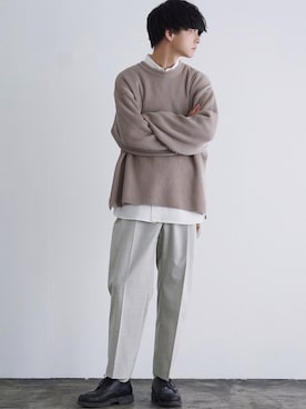「アイテム（ウォレットチェーン）」を使った、げんじさん（メンズ・175cm）の冬コーディネート
