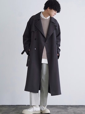「アイテム（ソックス/靴下）」を使った、げんじさん（メンズ・175cm）の冬コーディネート