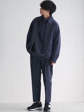「コーデュロイパンツ」｜「アイテム（セットアップ）」を使った、げんじさん（メンズ・175cm）の冬コーディネート