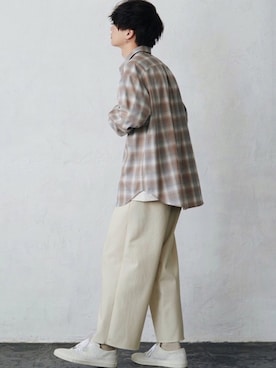 「COMMON PROJECTS（コモンプロジェクト）のアイテム」を使った、げんじさん（メンズ・175cm）の春コーディネート