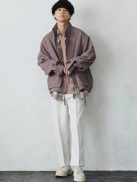 「アイテム（ピアス（片耳用））」を使った、げんじさん（メンズ・175cm）の春コーディネート