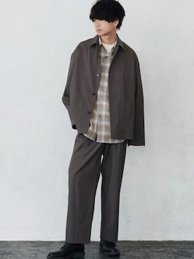 ー品販売 LIDMN リドム CUPRO チャコール JK SHIRT RATINE - カバーオール