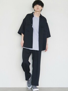 「Steven Alan（スティーブンアラン）のアイテム（シューズ）」を使った、げんじさん（メンズ・175cm）の春コーディネート