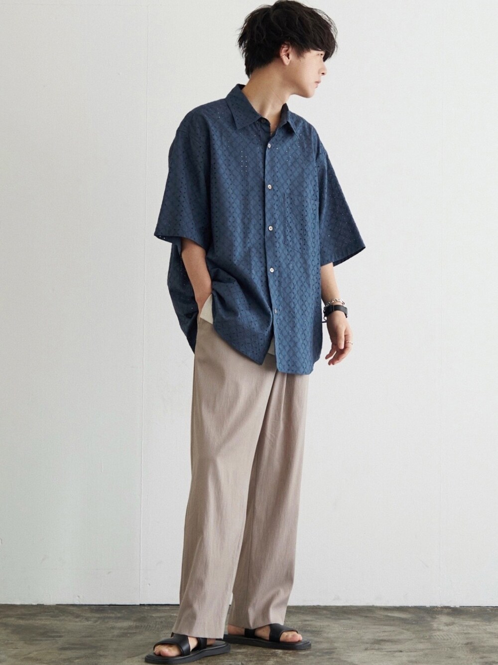 EMBROIDERY SHEER SHIRT M ¥ 9,900 -tax in