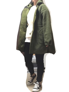 「A part by（アパートバイ）のアイテム（その他アウター）」を使った、charmiiさん（レディース・158cm）の春コーディネート