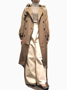 「Simplicite（サンプリシテ）のアイテム（トレンチコート）」を使った、charmiiさん（レディース・158cm）の春コーディネート