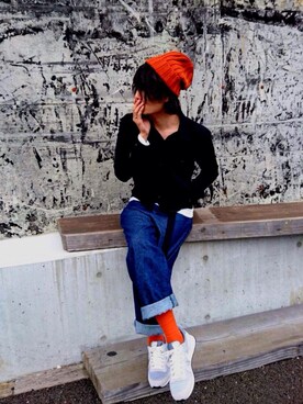 「BASECONTROL（ベースコントロール）のアイテム（トップス）」を使った、deneiさん（メンズ・172cm）の秋コーディネート