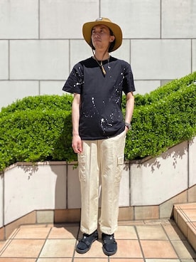 「THE NORTH FACE（ザノースフェイス）のアイテム（ハット）」を使った、ふくさん（メンズ・178cm）の春コーディネート