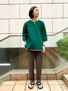 「417 EDIFICE（フォーワンセブンエディフィス）のアイテム（タンクトップ）」を使った、ふくさん（メンズ・178cm）の春コーディネート