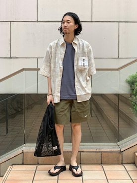 「アイテム（エコバッグ/サブバッグ）」を使った、ふくさん（メンズ・178cm）の夏コーディネート
