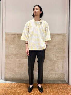 「417 EDIFICE（フォーワンセブンエディフィス）のアイテム（スリッポン）」を使った、ふくさん（メンズ・178cm）の夏コーディネート
