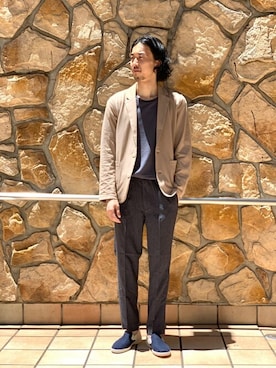 「417 EDIFICE」｜「アイテム（スリッポン）」を使った、ふくさん（メンズ・178cm）の夏コーディネート