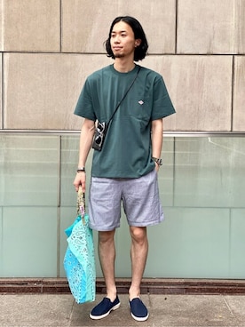 「417 EDIFICE」｜「アイテム（スリッポン）」を使った、ふくさん（メンズ・178cm）の夏コーディネート