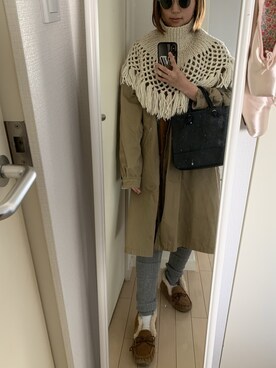 「アイテム（レギンス/スパッツ、シルバー系）」を使った、Luna.Mさん（レディース・153cm）の冬コーディネート