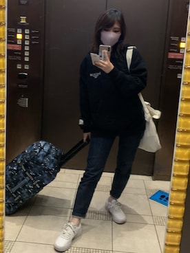 「travel」｜「アイテム（シューズ）」を使った、Luna.Mさん（レディース・153cm）の冬コーディネート