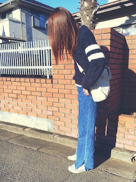 「Factor=（ファクターイコール）のアイテム（パンツ）」を使った、✰Yu-Kat☺︎さん（レディース・166cm）の冬コーディネート