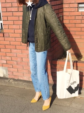 「ハイウエストストレートジーンズ」｜✰Yu-Kat☺︎さん（レディース・166cm）の冬コーディネート