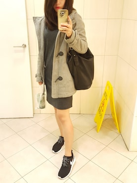 「ESPRIT（エスプリ）のアイテム（ダッフルコート）」を使った、mameiさん（レディース・164cm）の冬コーディネート