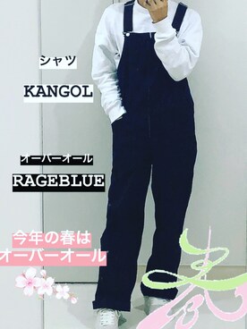 「大学生コーデ」｜「アイテム（オールインワン・サロペット）」を使った、MASAさん（メンズ・170cm）の春コーディネート