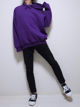 「ZOZO（ゾゾ）のスリムテーパードデニムパンツ（パターンオーダー）／ブラック［MEN］（デニムパンツ）」を使った、MASAさん（メンズ・170cm）の秋コーディネート