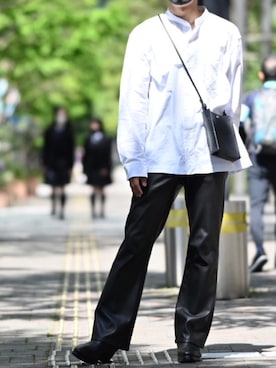 「Adoon plain（アドーンプレーン）のアイテム（パンツ）」を使った、MASAさん（メンズ・171cm・20代）の春コーディネート