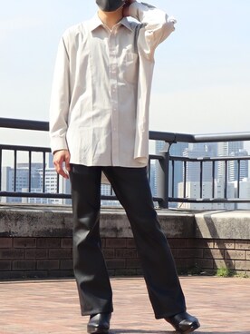 「Adoon plain（アドーンプレーン）のアイテム（パンツ）」を使った、MASAさん（メンズ・171cm・20代）の春コーディネート