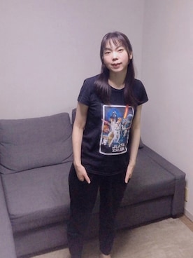 「映画Tシャツ」｜「アイテム（その他）」を使った、とらぱんさん（レディース・161cm）の夏コーディネート