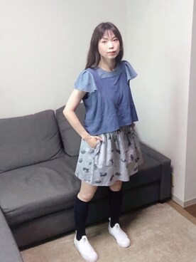 「MAISON KITSUNE」｜「アイテム（その他）」を使った、とらぱんさん（レディース・161cm）の夏コーディネート