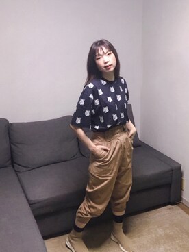 「OZOC（オゾック）のアイテム（スニーカー）」を使った、とらぱんさん（レディース・161cm）の秋コーディネート