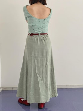 「H&M（エイチ・アンド・エム）のアイテム（ワンピース/ドレス）」を使った、mikiさん（レディース・157cm）の夏コーディネート