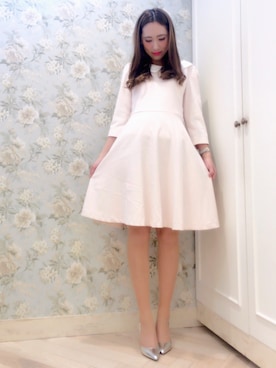 「バレンタインデートスタイル」｜「アイテム（ワンピース/ドレス）」を使った、りしあさん（レディース・161cm）の冬コーディネート