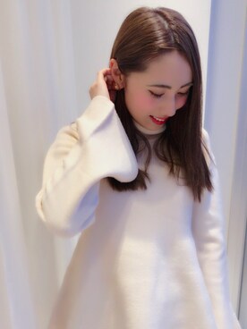 「L'EST ROSE（レストローズ）のアイテム（トップス）」を使った、りしあさん（レディース・161cm）の冬コーディネート