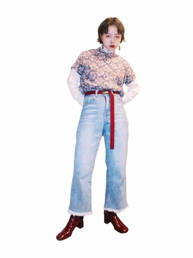 「アイテム（ピアス（両耳用））」を使った、MIDORIさん（レディース・152cm・20代）の春コーディネート