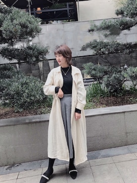 「URBAN RESEARCH（アーバンリサーチ）のアイテム（トレンチコート）」を使った、Mu  ·さん（レディース・155cm）の秋コーディネート