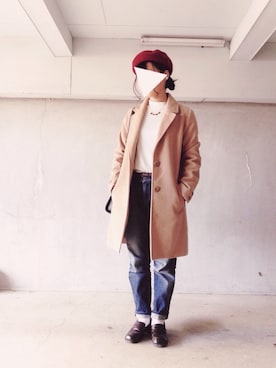 「Honeys（ハニーズ）のアイテム（ダウンジャケット/コート）」を使った、Erinaさん（レディース・154cm）の冬コーディネート