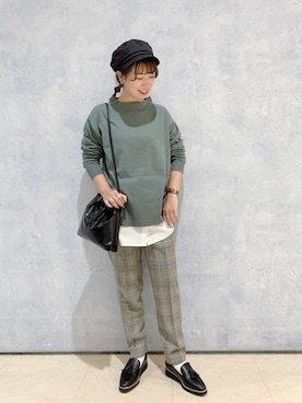 「レプシィム(LEPSIM)」｜「アイテム（キャスケット）」を使った、ぴんさん（レディース・153cm）の秋コーディネート