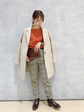 「レプシィム(LEPSIM)」｜「アイテム（チェスターコート）」を使った、ぴんさん（レディース・153cm）の秋コーディネート