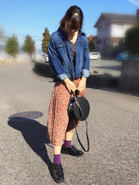 「サークルバッグ」｜「アイテム（パンプス）」を使った、MAIさん（レディース・160cm）の秋コーディネート