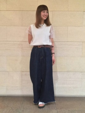 「アイテム（腕時計）」を使った、ミヤビさん（レディース・164cm）の夏コーディネート