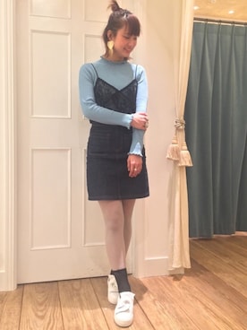 「アイテム（腕時計、ブラウン系）」を使った、ミヤビさん（レディース・164cm）の冬コーディネート