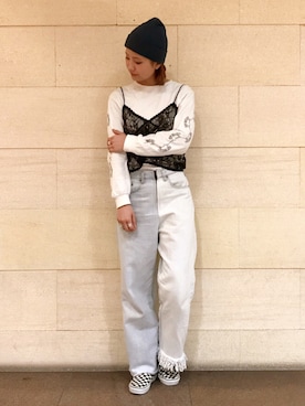 「アイテム（その他トップス）」を使った、ミヤビさん（レディース・165cm）の春コーディネート