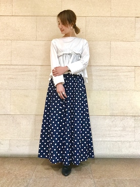 「アイテム（ピアス（両耳用））」を使った、ミヤビさん（レディース・165cm・20代）の春コーディネート