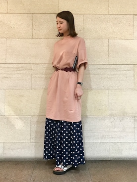 「スカーチョ」｜ミヤビさん（レディース・165cm）の夏コーディネート