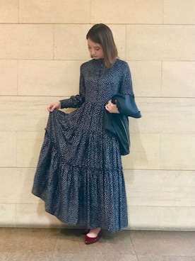 「Ray BEAMS（レイビームス）のアイテム（ライダースジャケット）」を使った、ミヤビさん（レディース・165cm）の秋コーディネート